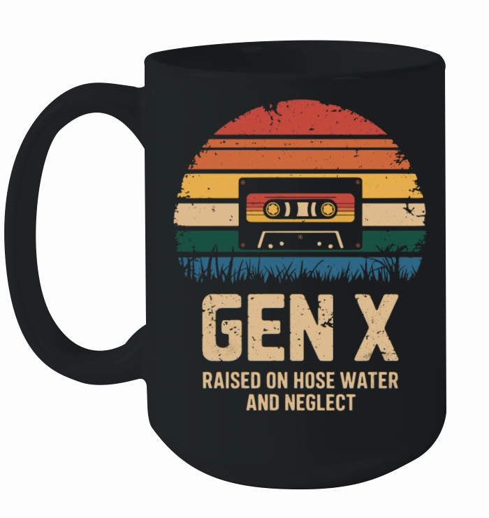 Gen X Raised on Hose Water Retro Vintage Cassette Ceramic Mug
