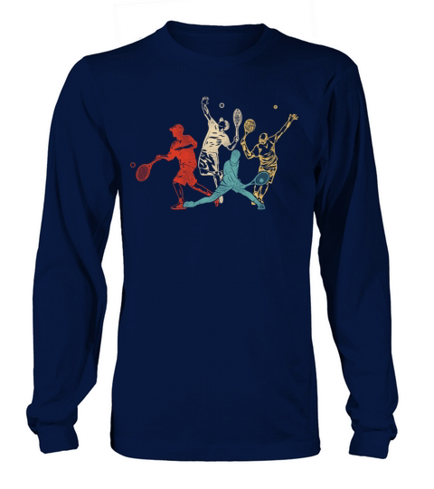 Funny Tennis Player Racket Retro Long sleeved Unisex