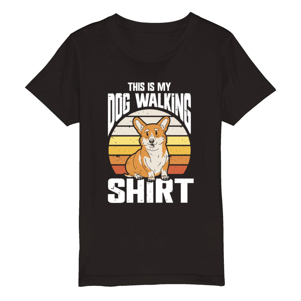 Dog Walker Professional Pet Sitter Dog Walking Organic Kids Crewneck T-shirt