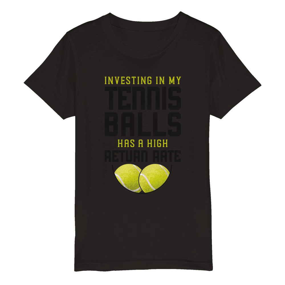 Funny Tennis Player Racket Pun Organic Kids Crewneck T-shirt