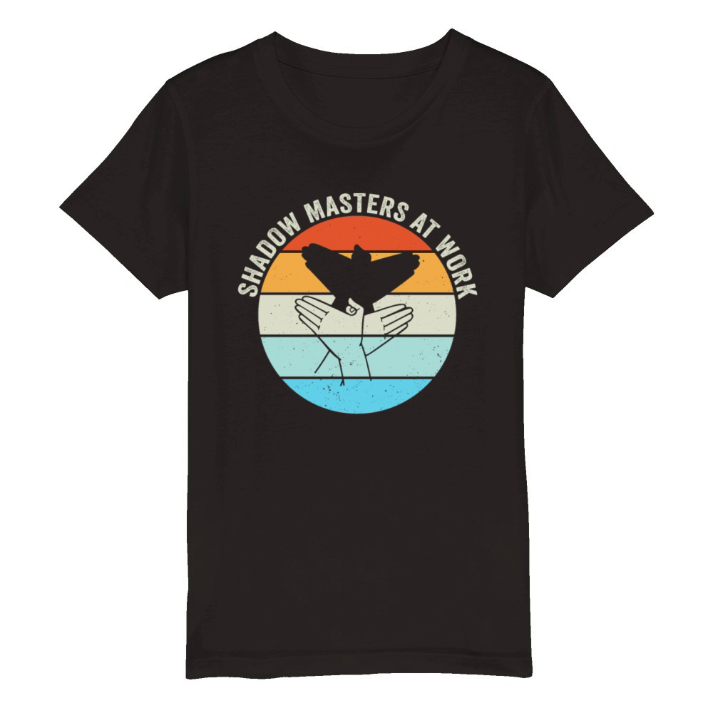 Shadow Masters At Work Puppet Shows Organic Kids Crewneck T-shirt