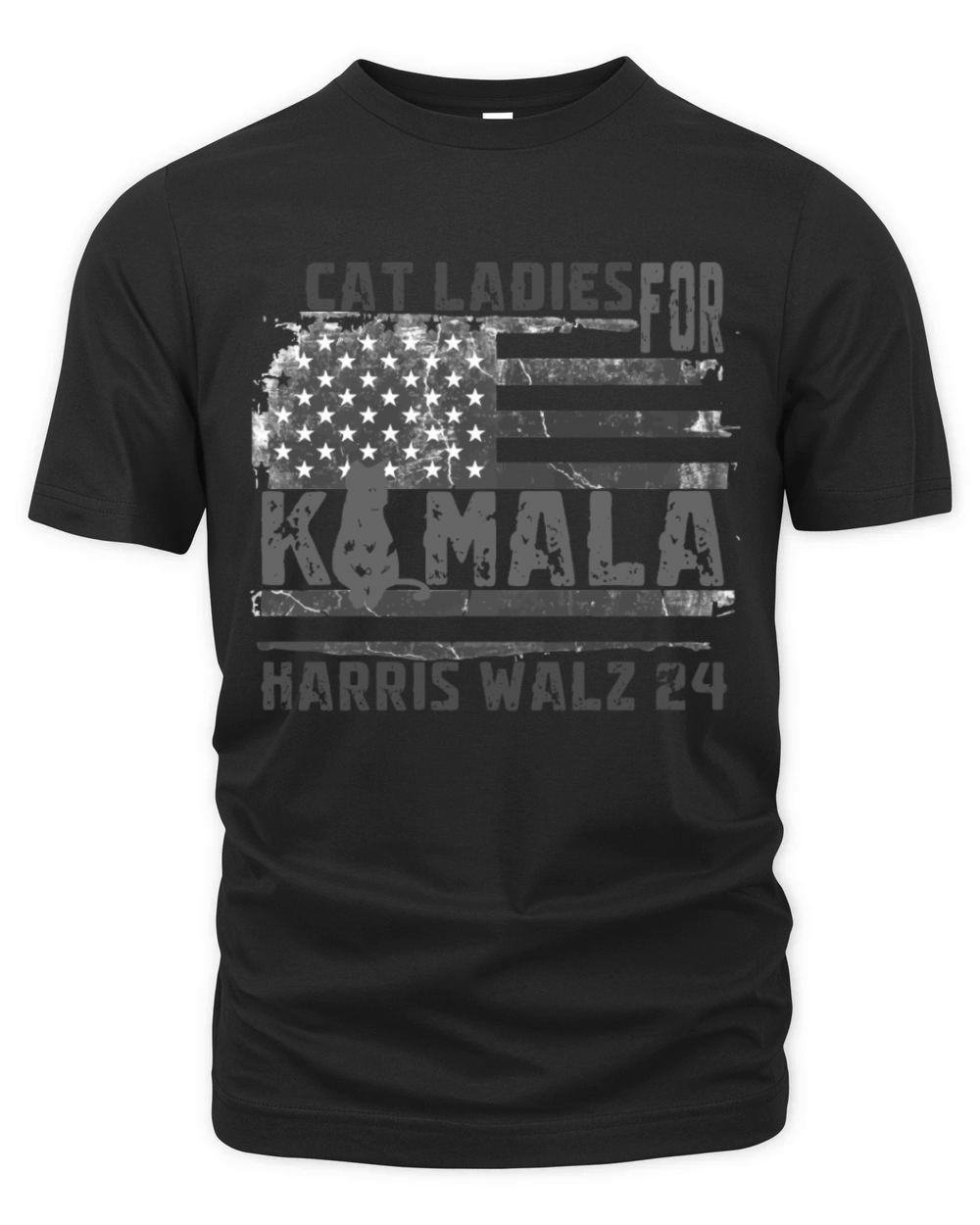 cat ladies for kamala harris walz vintage usa flag Organic Unisex T-shirt