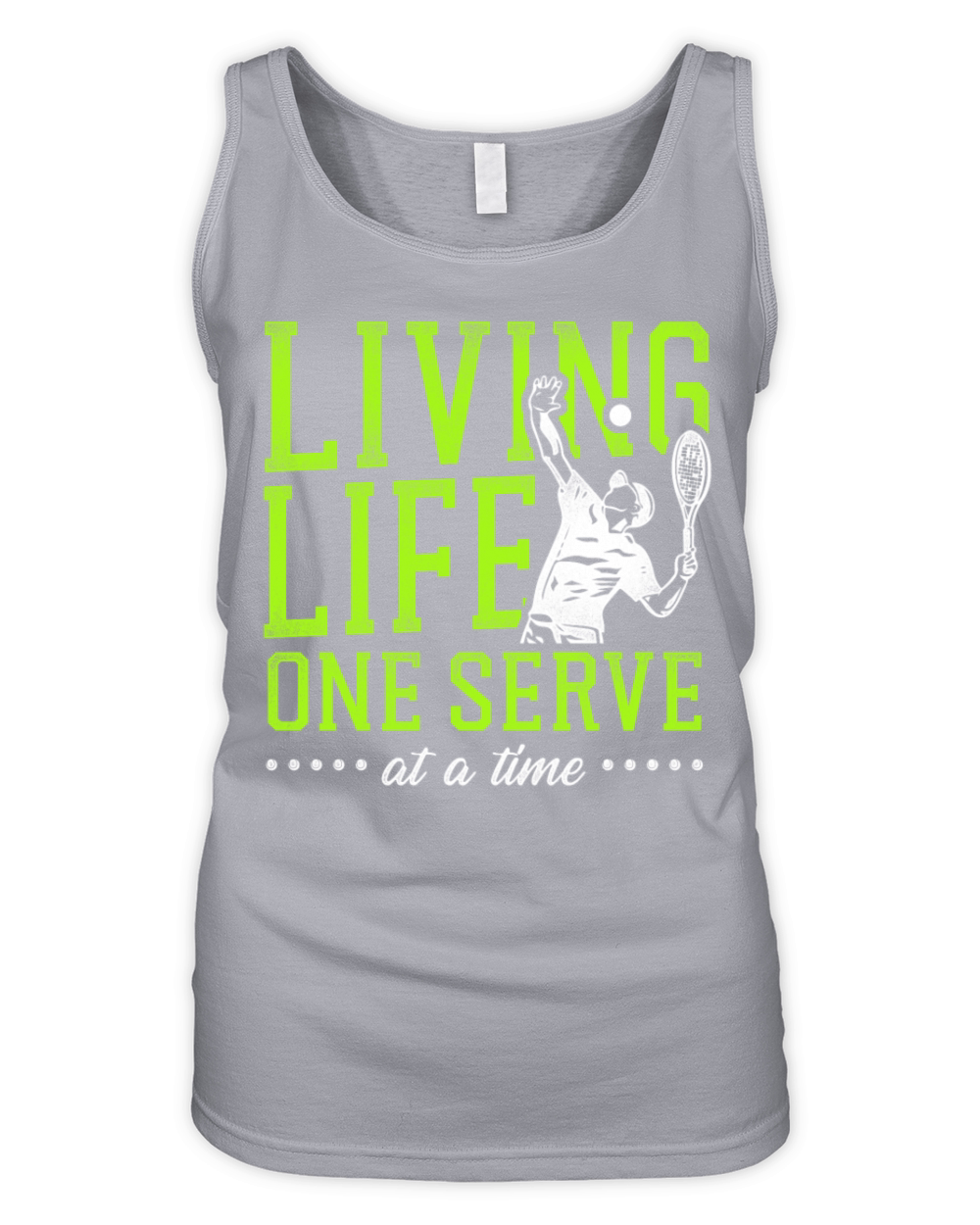 Funny Tennis Player Racket Living Organic Women's Tank Top