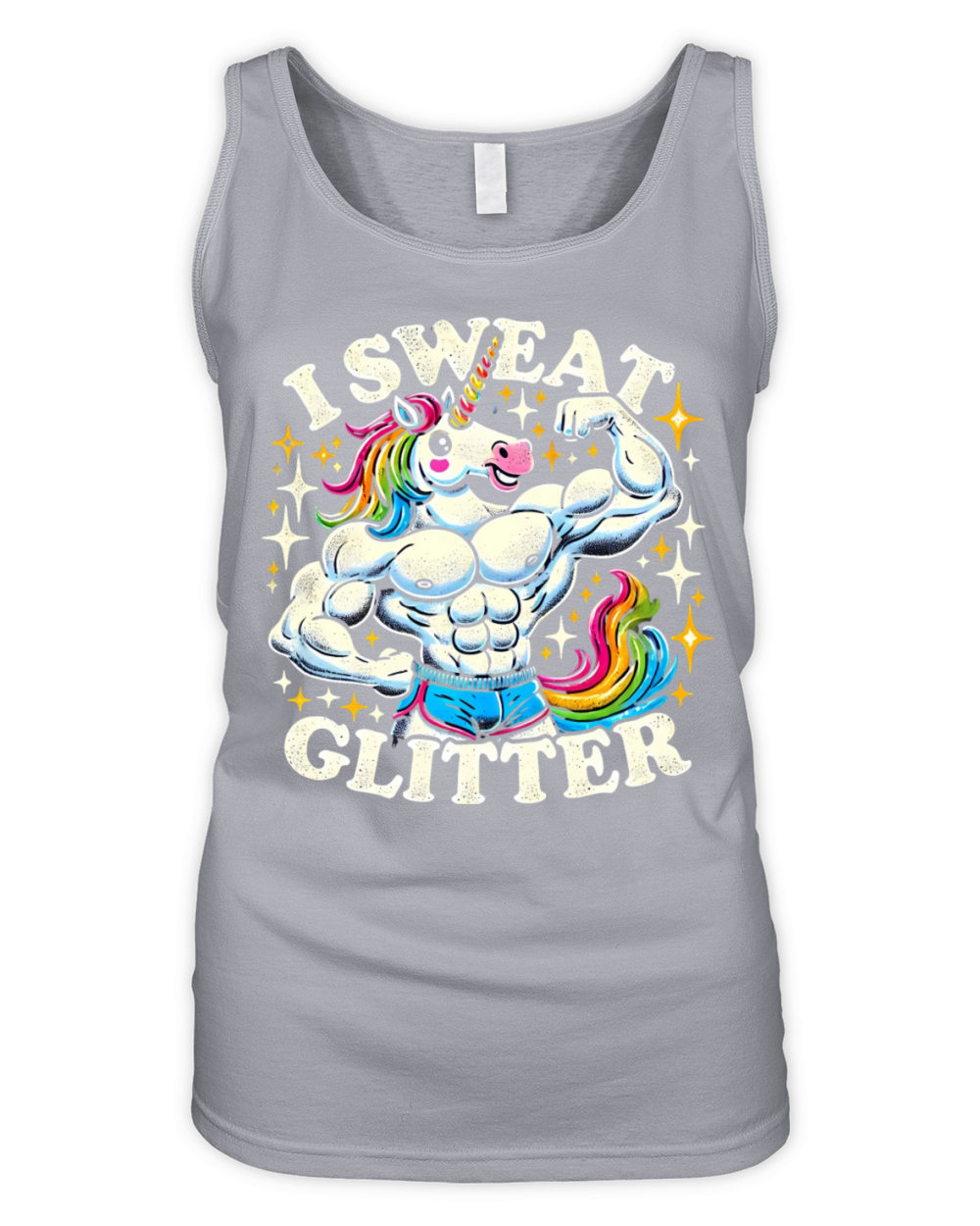 I Sweat Glitter - Funny Gym Shirts Organic Women's Tank Top