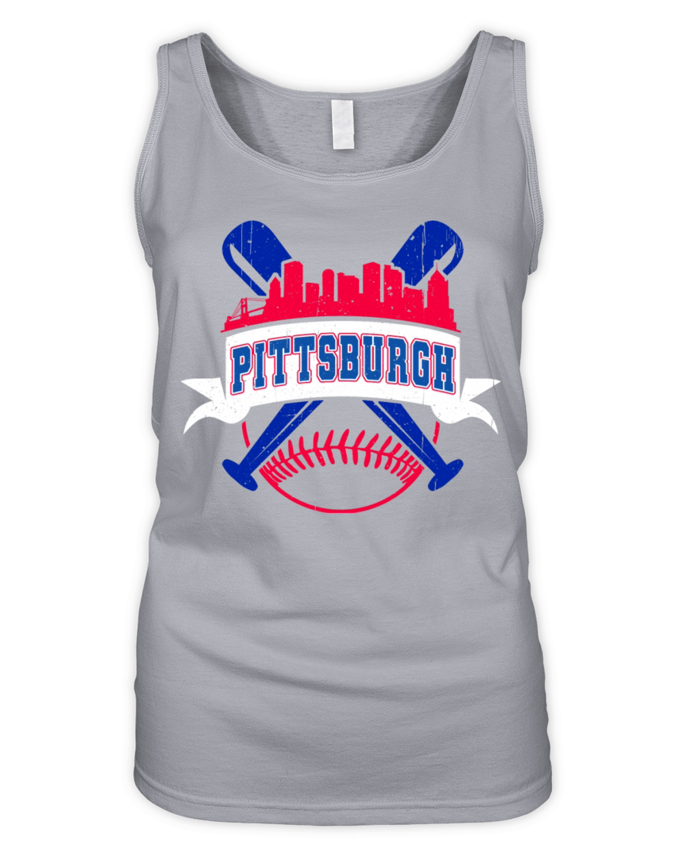 Pittsburgh Baseball Vintage Minimalist Retro Organic Women's Tank Top