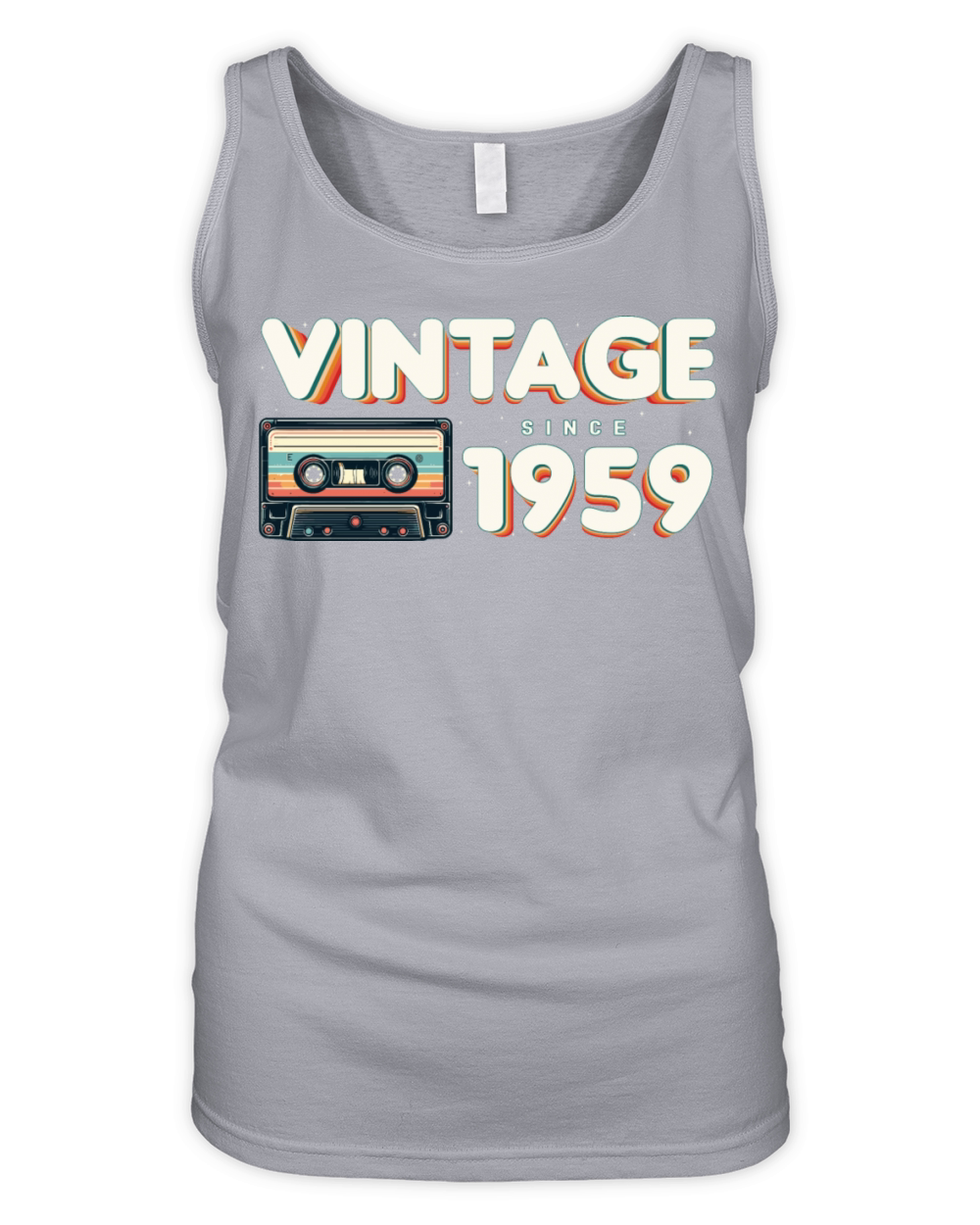 Retro Vintage 1959 Nostalgic Birthday Men Women Organic Women's Tank Top