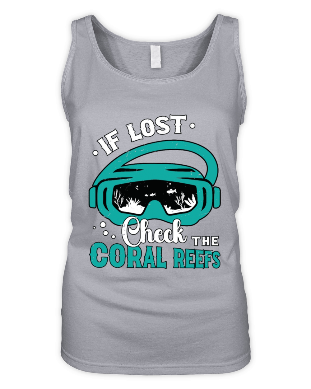 Snorkeling If Lost Check The Coral Reefs Swimmer Organic Women's Tank Top