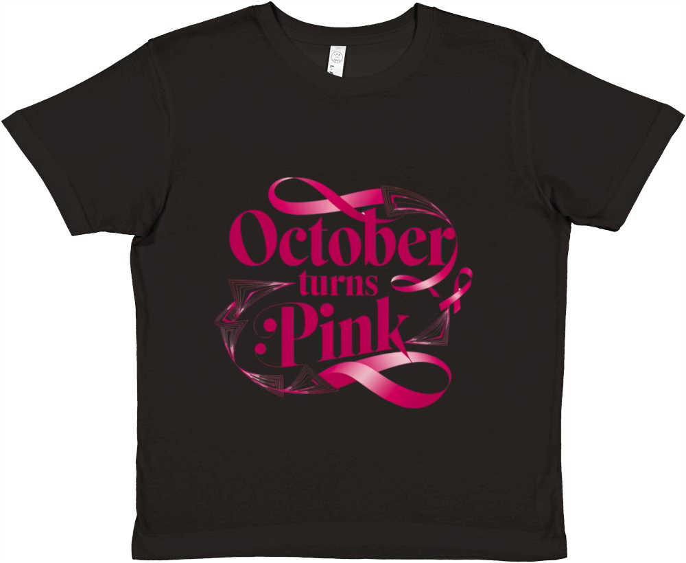 October Turns Pink Premium Kids Crewneck T-shirt