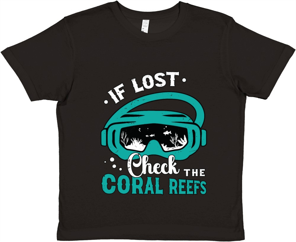 Snorkeling If Lost Check The Coral Reefs Swimmer Premium Kids Crewneck T-shirt