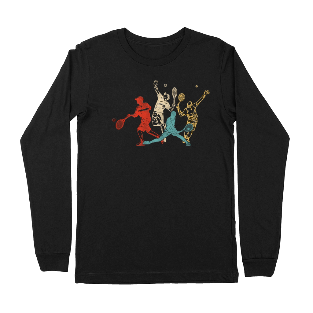 Funny Tennis Player Racket Retro Premium Long Sleeve