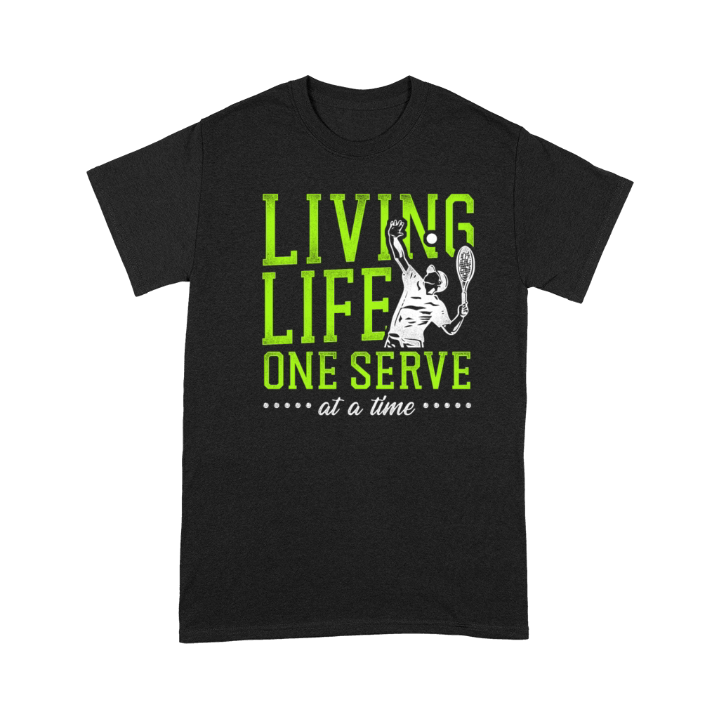 Funny Tennis Player Racket Living Premium T-shirt
