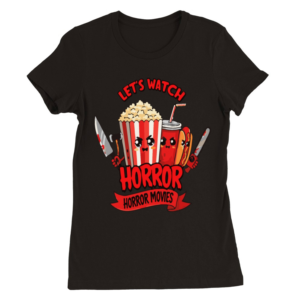 Midnight Horror Movie Premium Womens Crewneck T-shirt