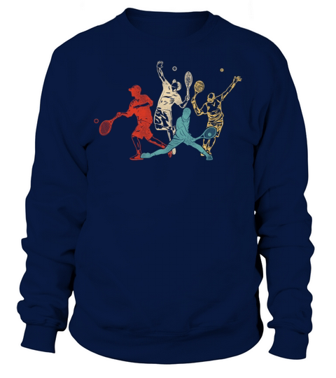 Funny Tennis Player Racket Retro Sweatshirt Unisex