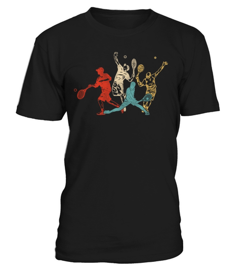 Funny Tennis Player Racket Retro T-Shirt Unisex