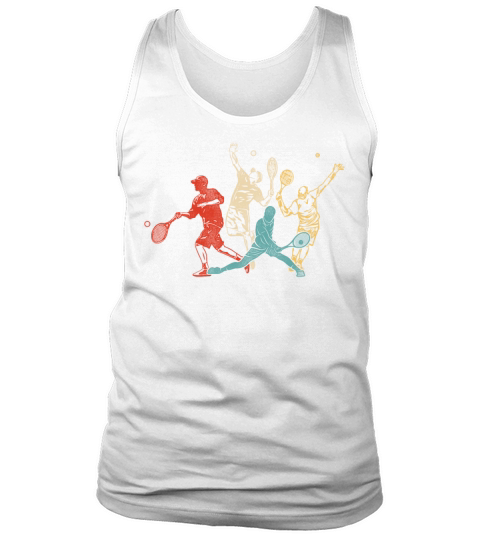 Funny Tennis Player Racket Retro Tank Top Unisex