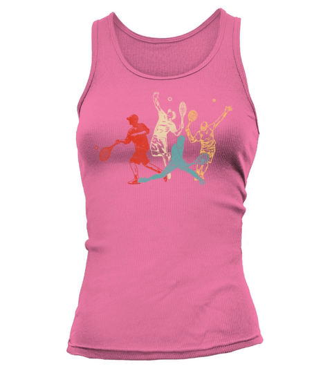 Funny Tennis Player Racket Retro Tank top Woman