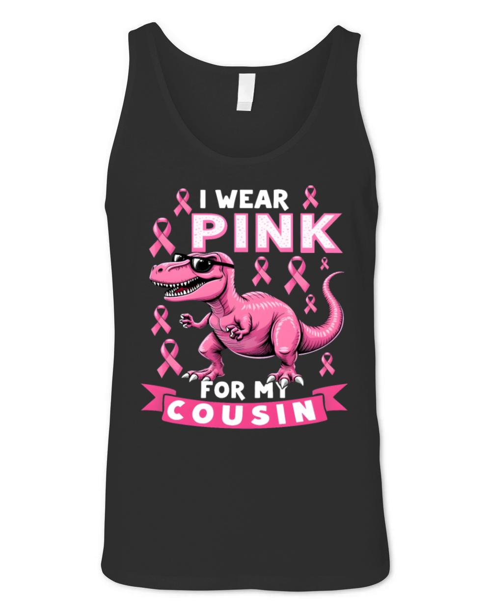 Breast Cancer Pink Awareness Design Unisex Jersey Tank