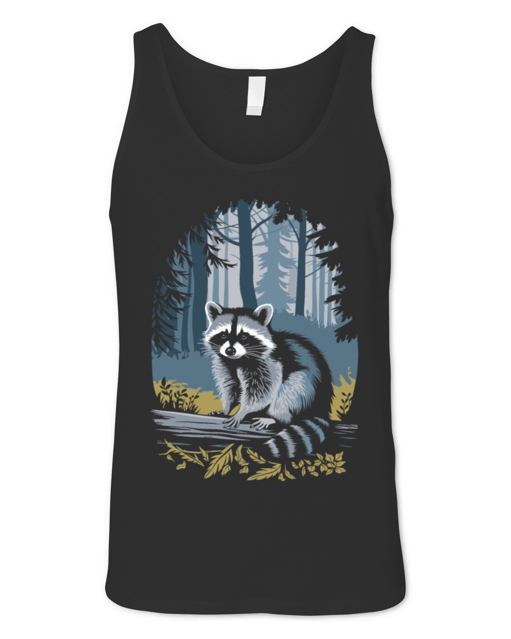 Cottagecore Forest Raccoon Serenity Unisex Jersey Tank