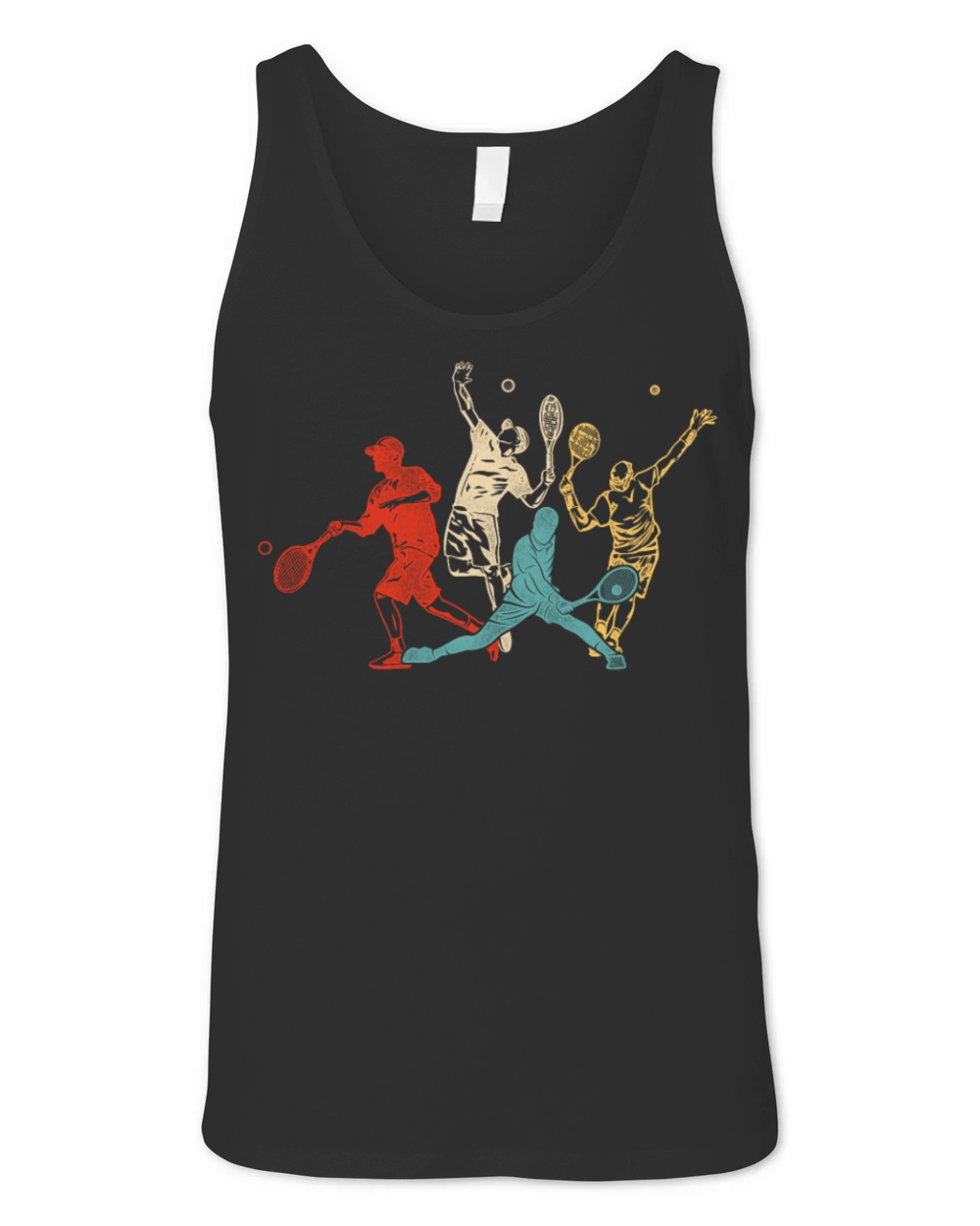 Funny Tennis Player Racket Retro Unisex Jersey Tank