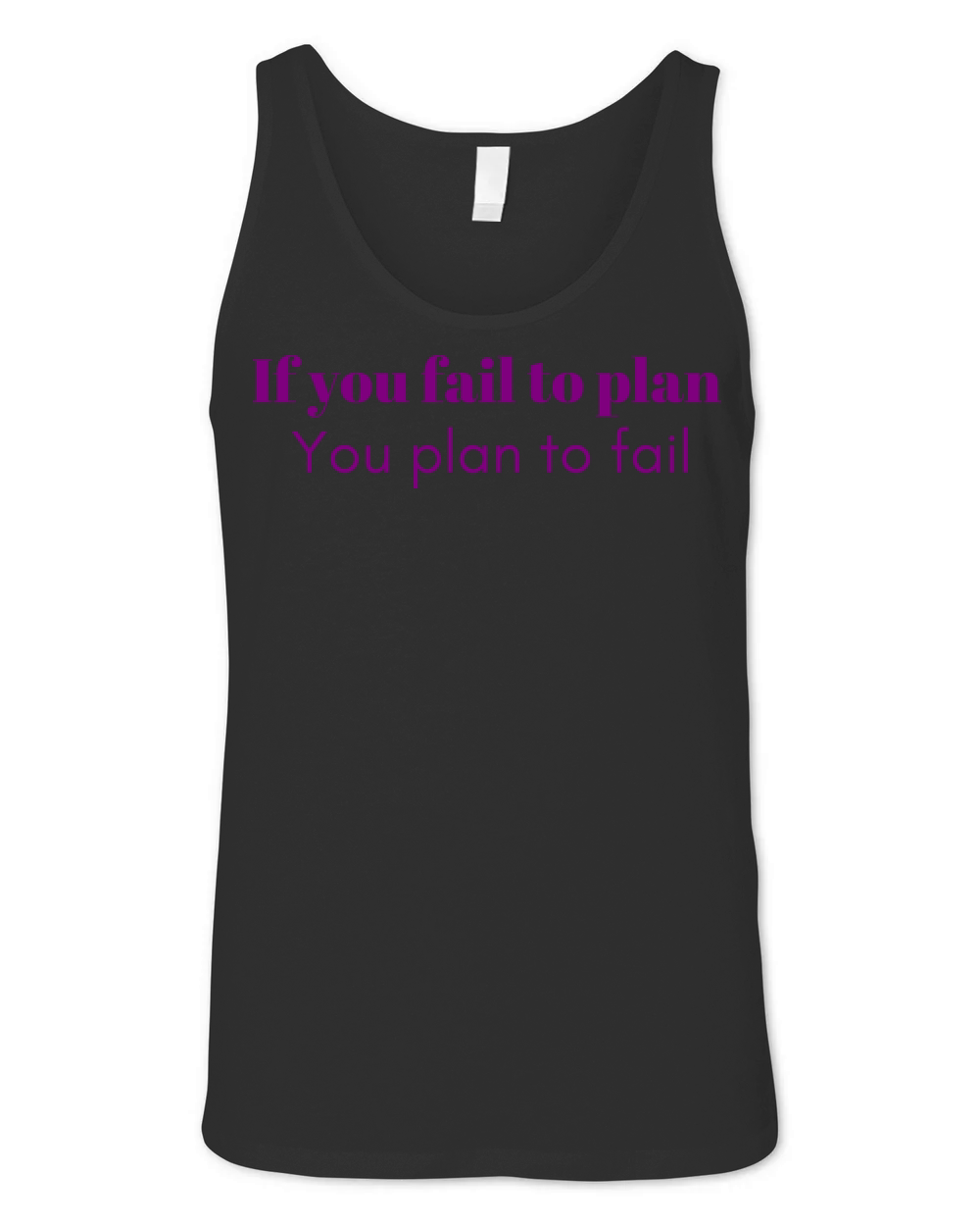 If you fail to plan Purple Unisex Jersey Tank