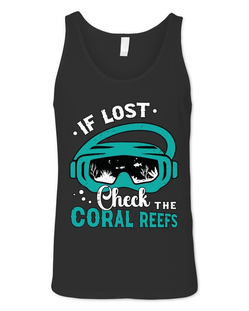 Snorkeling If Lost Check The Coral Reefs Swimmer Unisex Jersey Tank