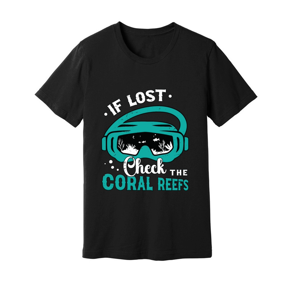 Snorkeling If Lost Check The Coral Reefs Swimmer Unisex Jersey Tee
