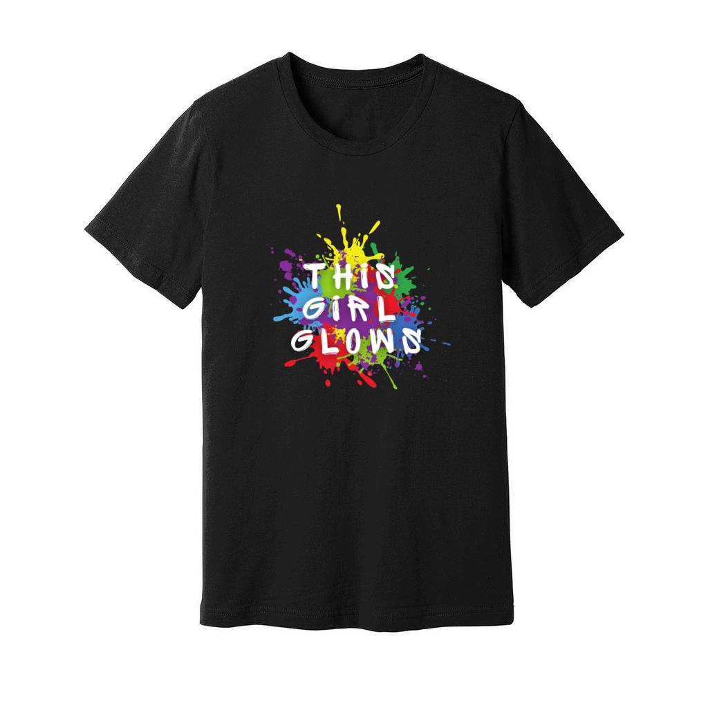 This Girl Glows For Kids Tie Dye Bright Colors Unisex Jersey Tee