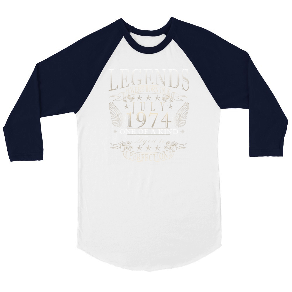 50th birthday 50 years July 1974 Unisex ¾ sleeve Raglan T-shirt