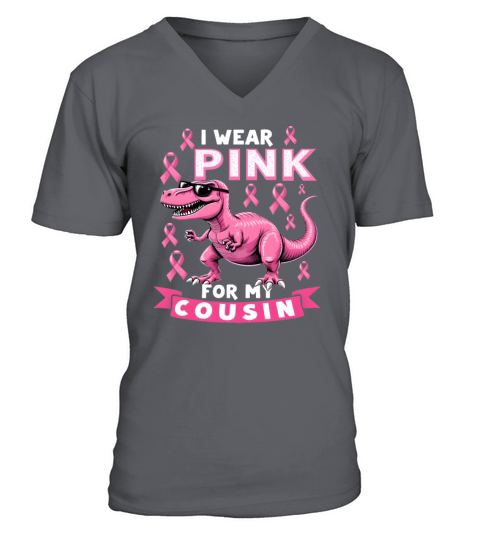 Breast Cancer Pink Awareness Design V-Neck T-shirt