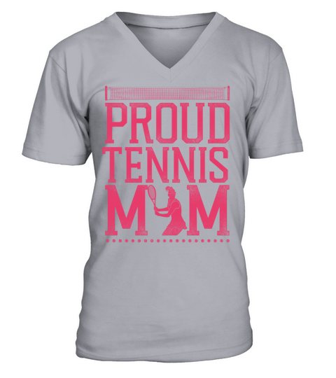 Funny Tennis Player Racket Mom V-Neck T-shirt