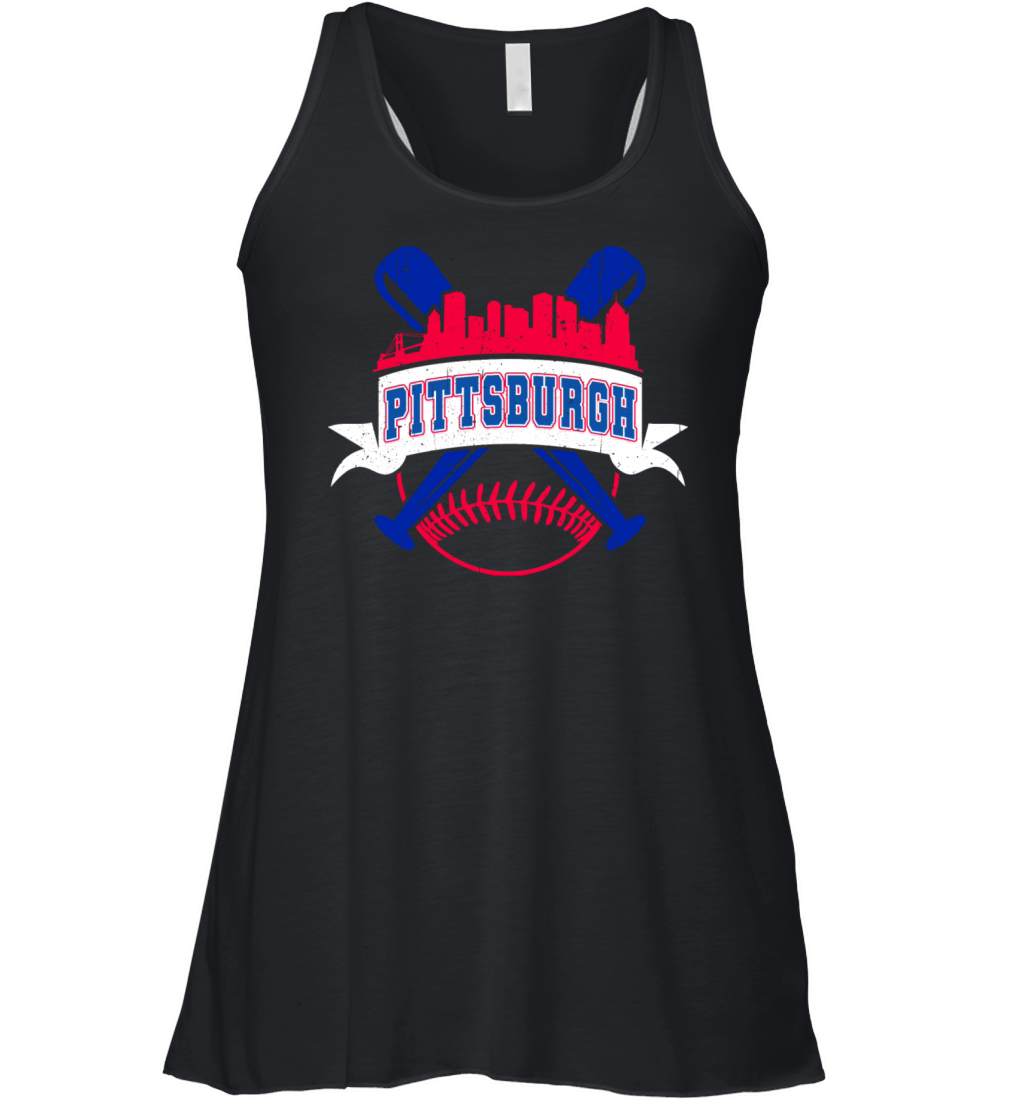 Pittsburgh Baseball Vintage Minimalist Retro Women's Flowy Tank Top