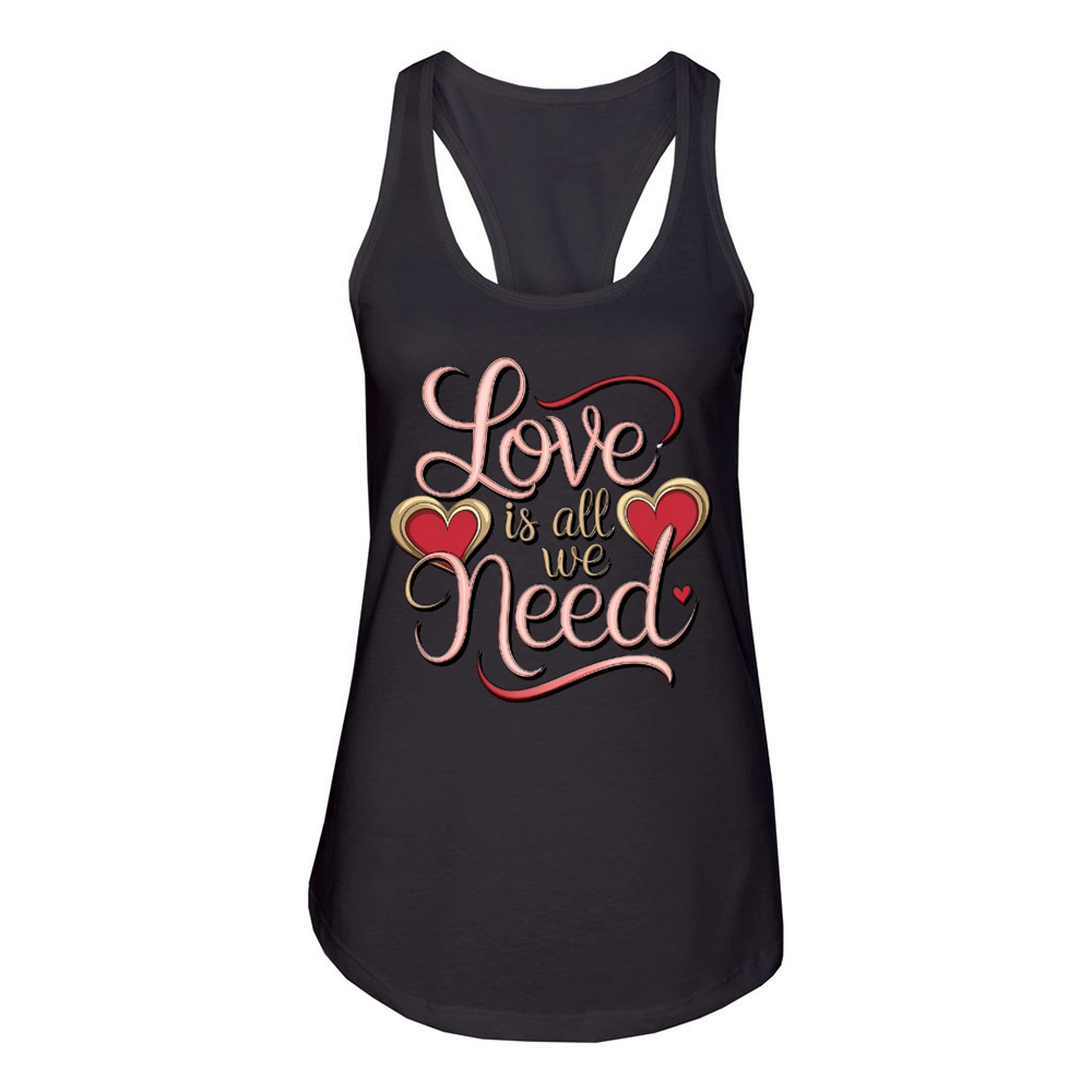 Love is all we need Women's Racerback Tank