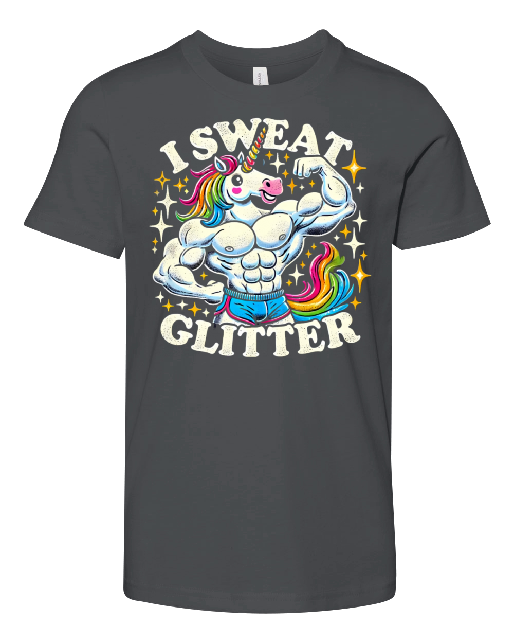 I Sweat Glitter - Funny Gym Shirts Youth Unisex Jersey Tee