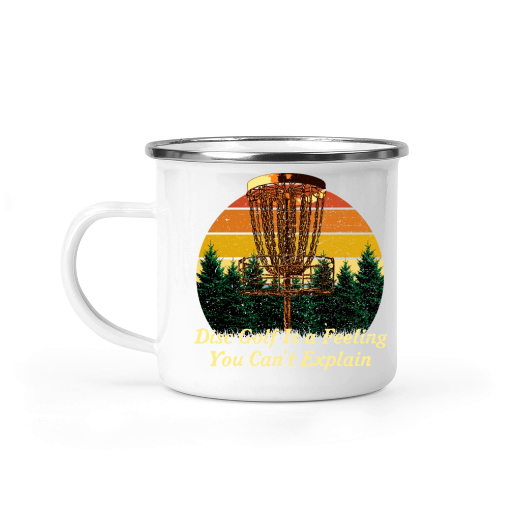 Disc Golf Is a Strange Feeling Golfer Sayings Camping Mug