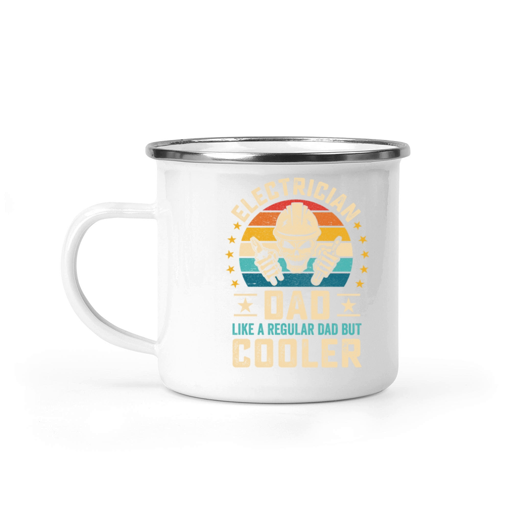 Electrician Dad like a regular dad quote retro Camping Mug