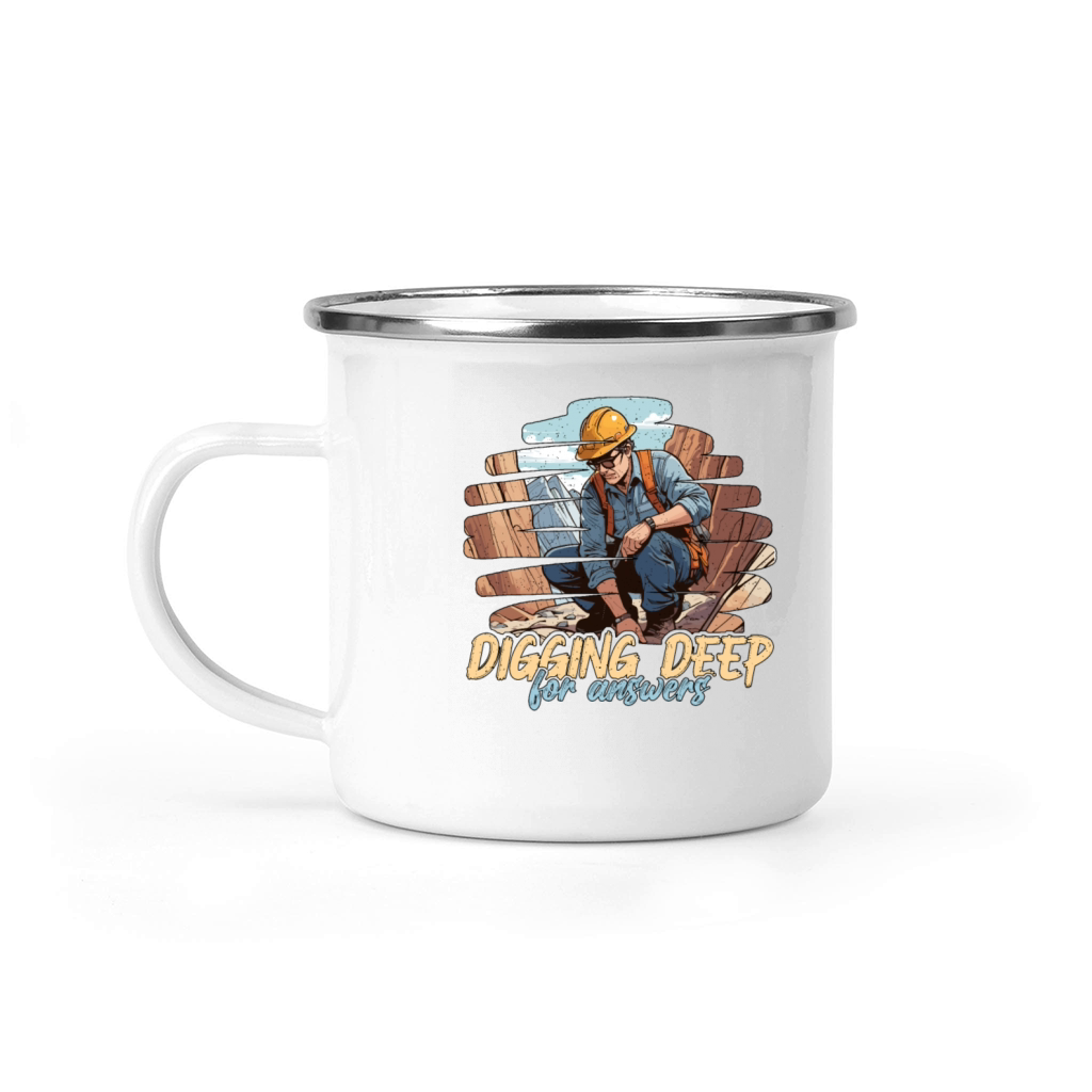 Geologist Digging Deep For Answers Rock Collector Camping Mug