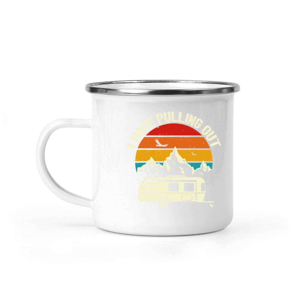 Vintage Mountains I Hate Pulling Out Funny Camping Camping Mug