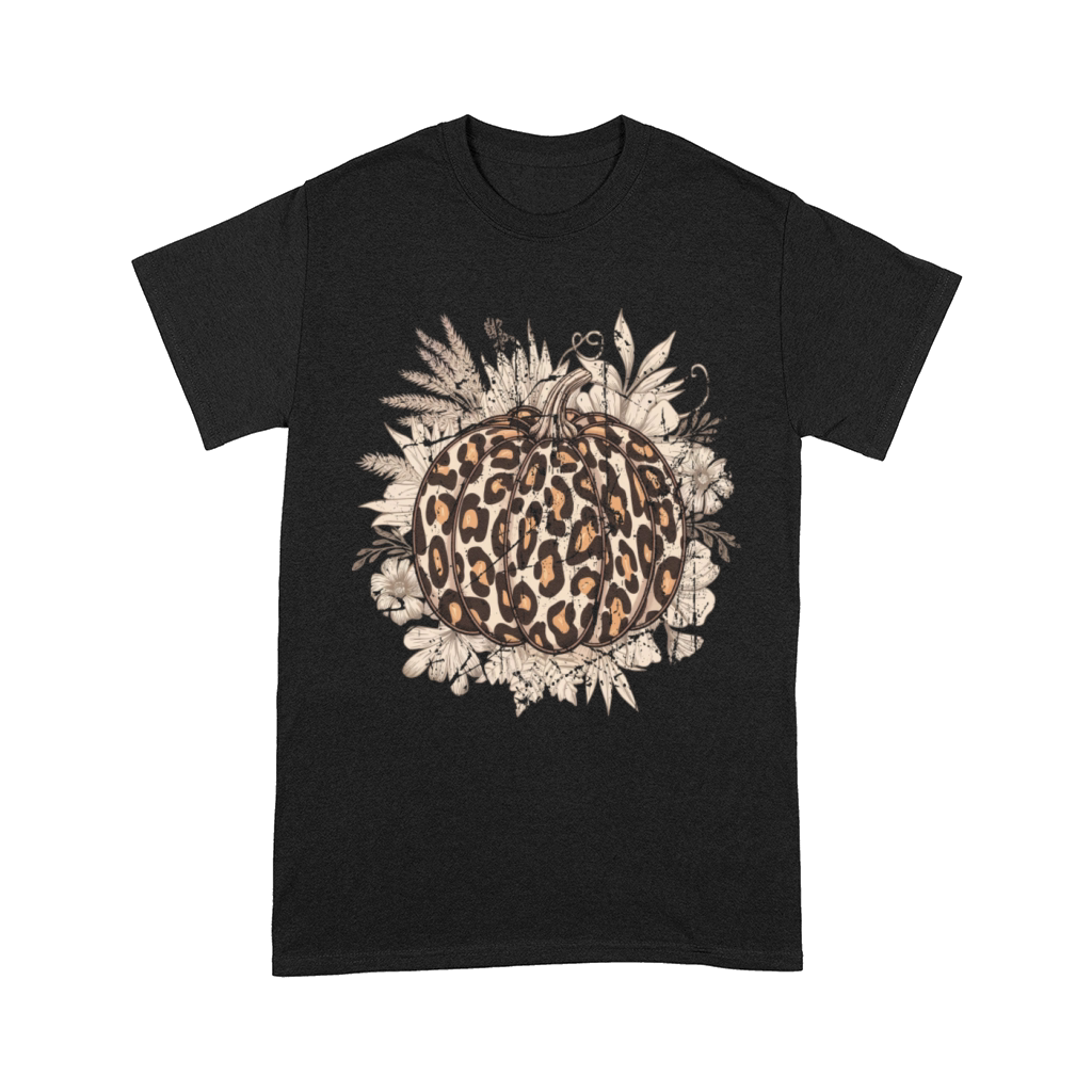 Pumpkin with Flowers Boho Floral Thanksgiving Comfort T-shirt