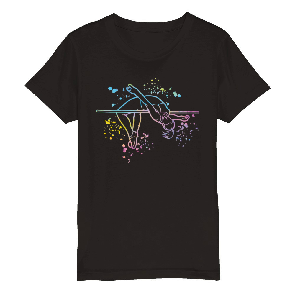 High Jumper High Jumping High Jump Organic Kids Crewneck T-shirt
