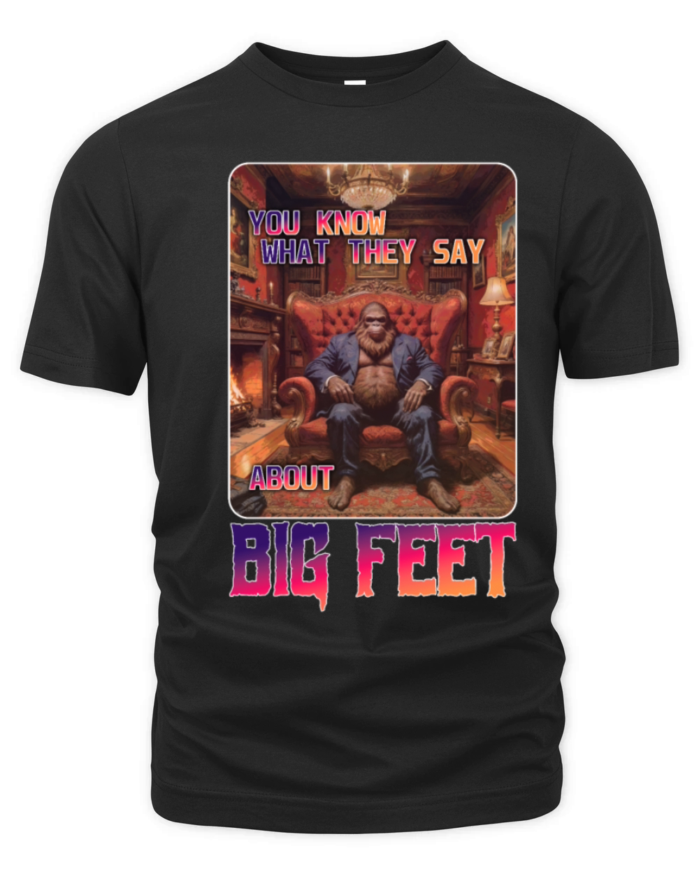 Funny Bigfoot Feet Meme Organic Unisex T-shirt