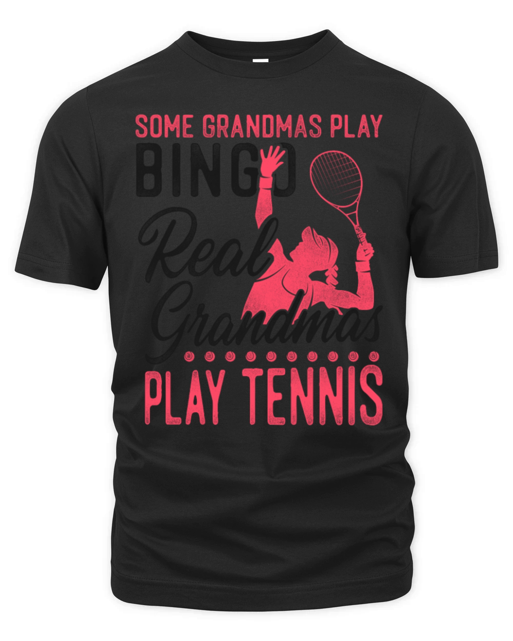 Funny Tennis Player Racket Grandma Organic Unisex T-shirt