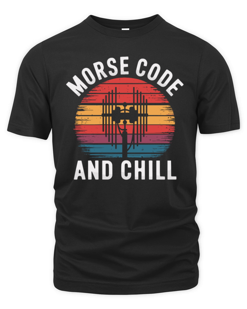 Morse Code And Chill Amateuer Radio Operater Ham Organic Unisex T-shirt