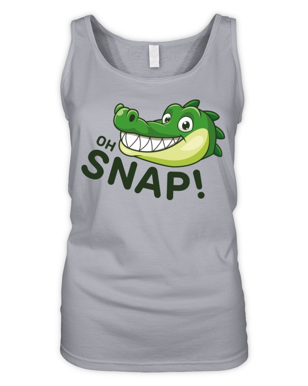 Cute Cartoon Alligator Snappy Oh Snap Funny Saying Organic Women's Tank Top