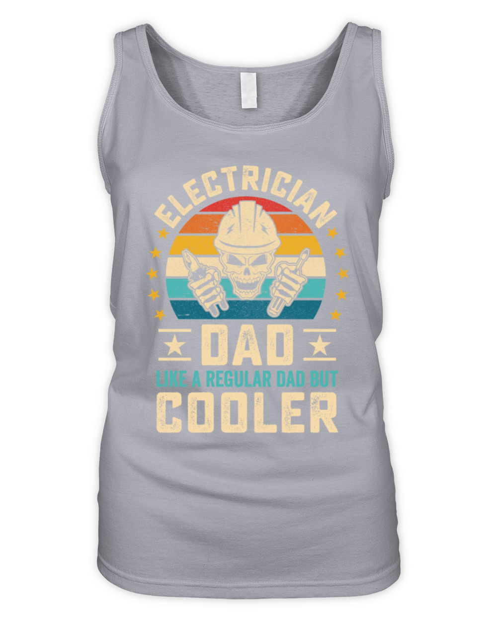 Electrician Dad like a regular dad quote retro Organic Women's Tank Top