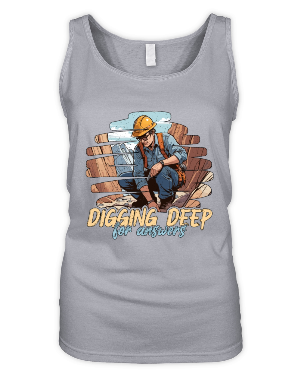 Geologist Digging Deep For Answers Rock Collector Organic Women's Tank Top