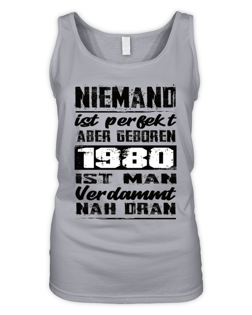 Nobody Is Perfect But Born 1980 Birthday Organic Women's Tank Top