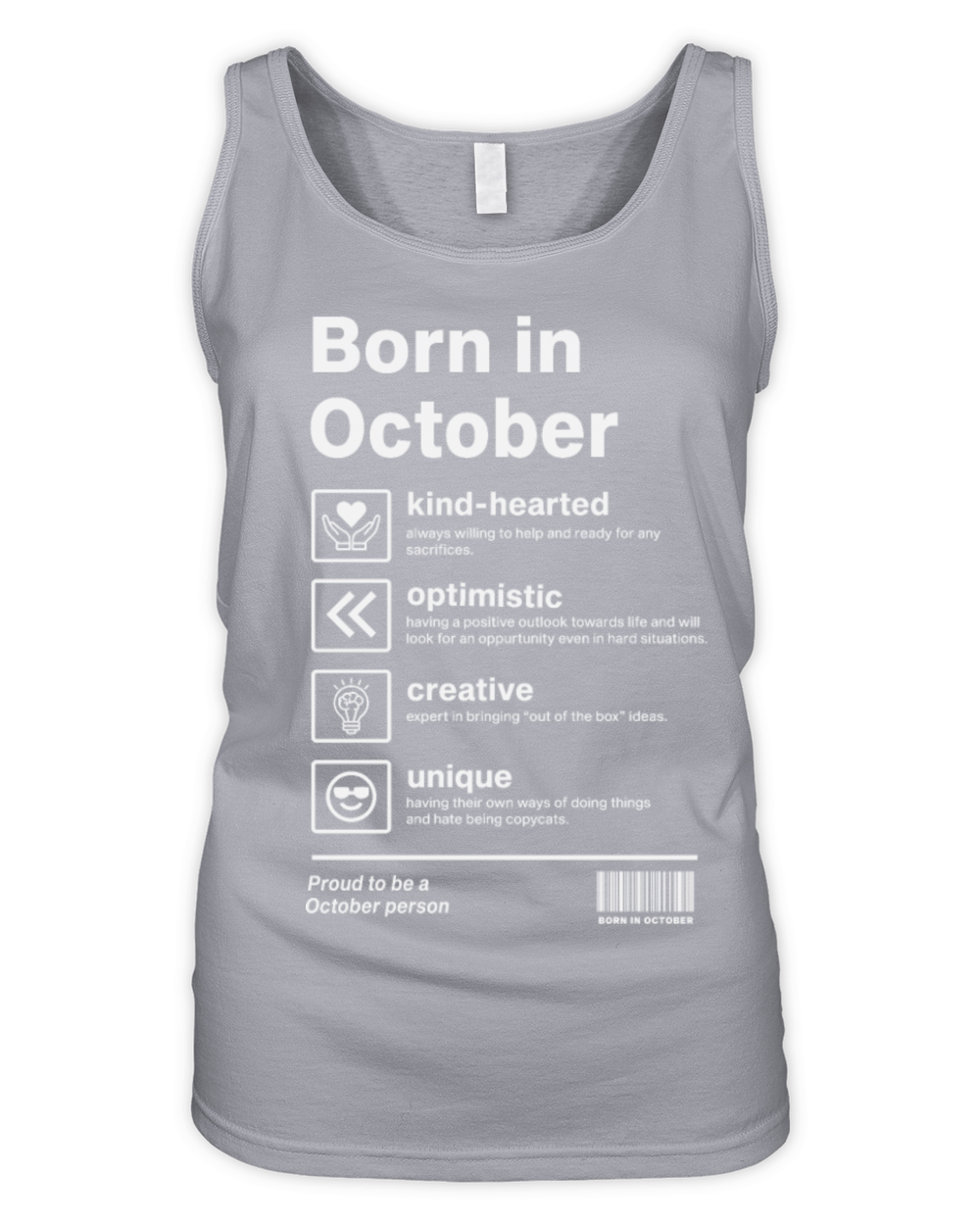 This King Was Born on October 19th Funny Birthday Organic Women's Tank Top