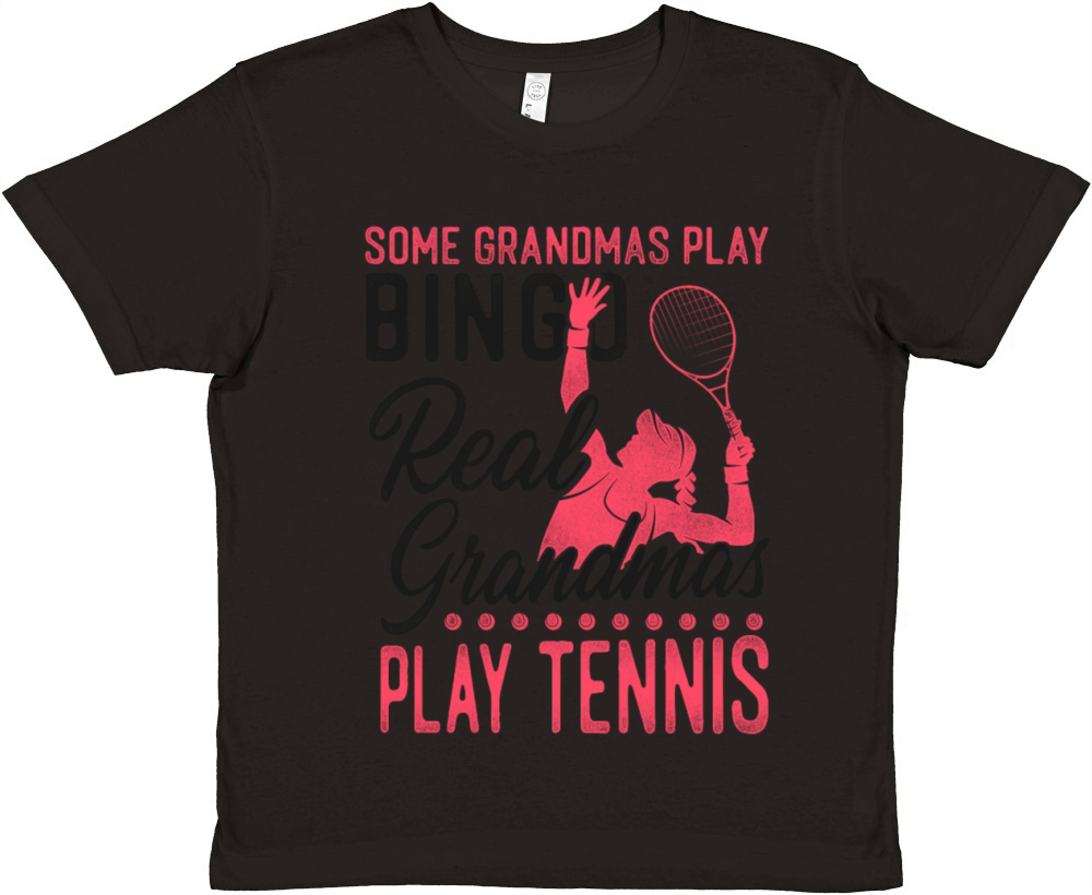 Funny Tennis Player Racket Grandma Premium Kids Crewneck T-shirt