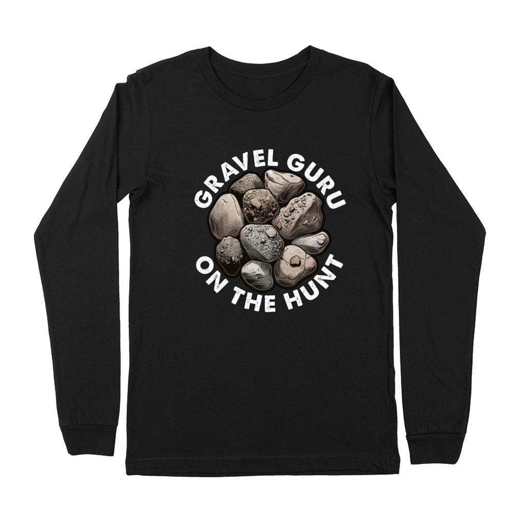 Rockhounding Gravel Guru On The Hunt Mineralogist Premium Long Sleeve