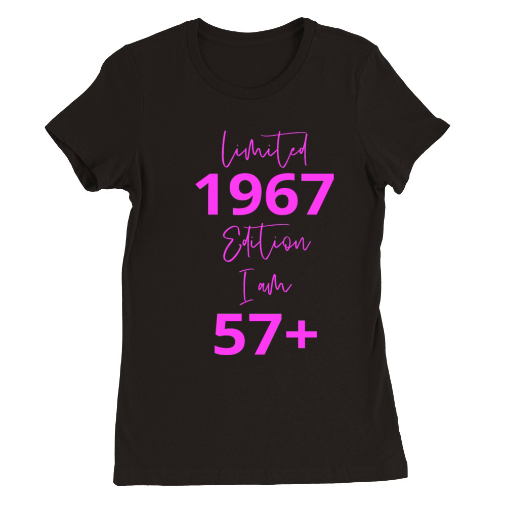 57th Birthday girl for Women Ladies old Premium Womens Crewneck T-shirt
